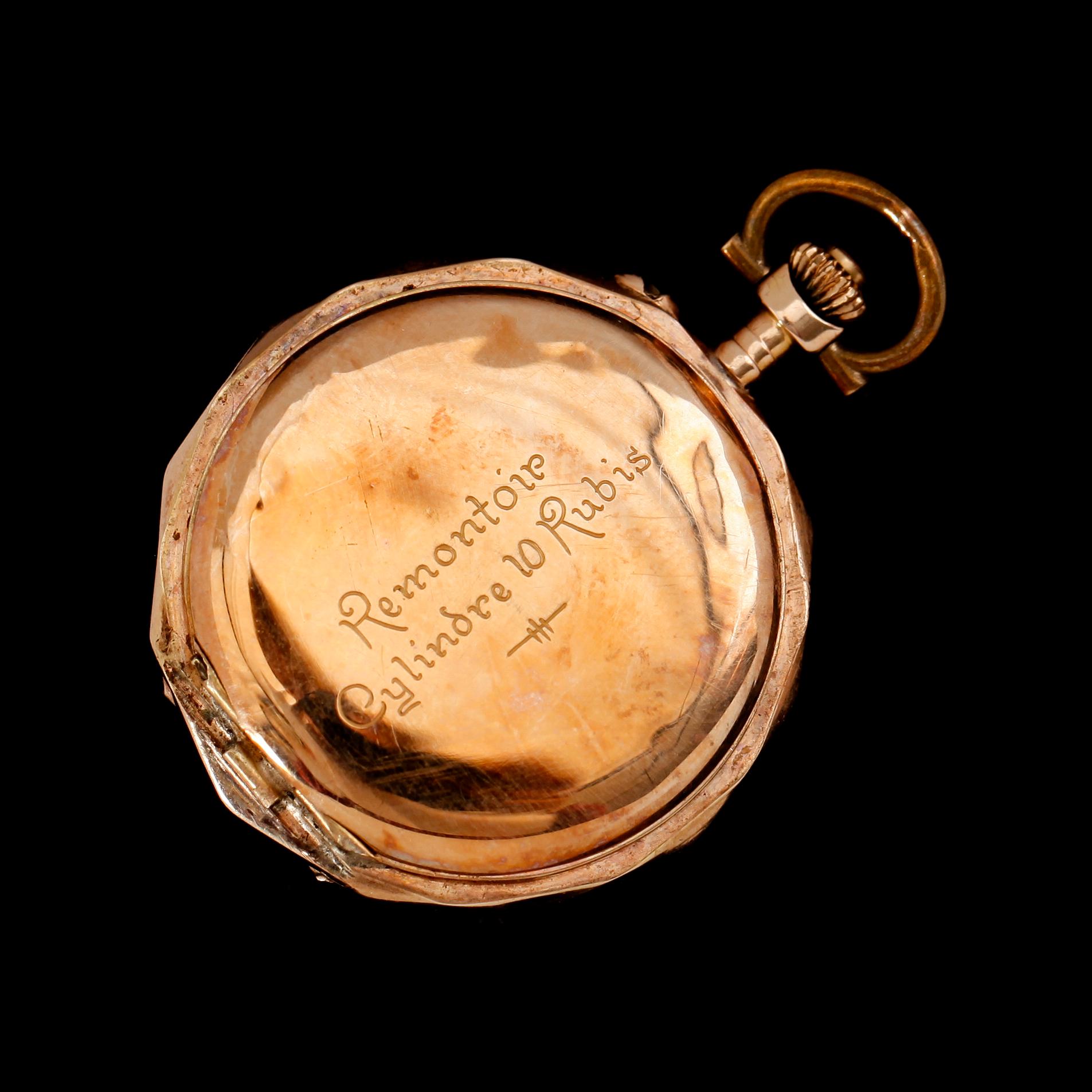 FICKUR, 14 k guld, savonett, 1900-talets första hälft.