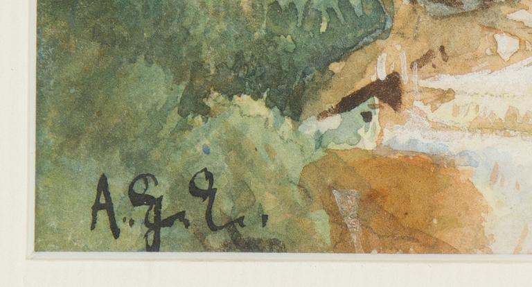 Anna Gardell-Ericson, watercolour, signed.