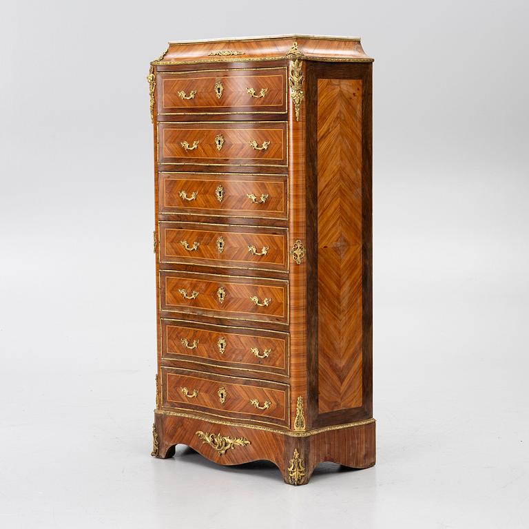 Chest of drawers, Louis XV style, France, first half of the 20th century.