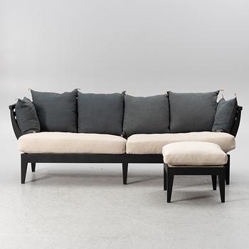 Nirvan Richter, soffa samt fotpall, Norrgavel.