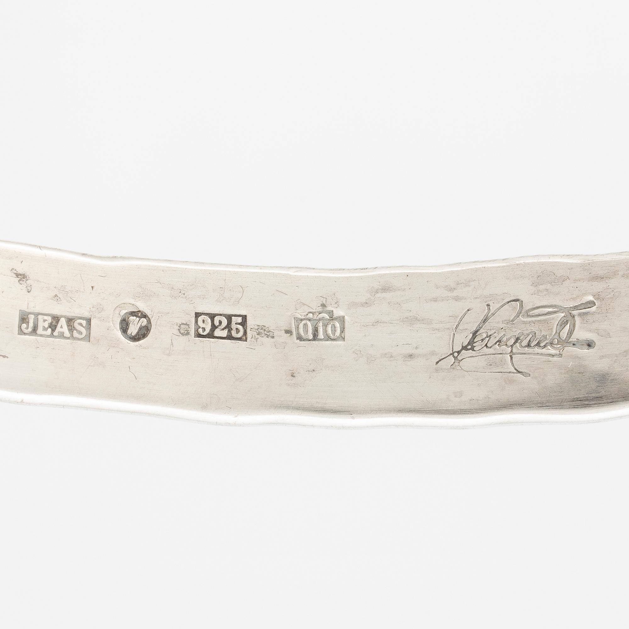 Necklace, silver, steel, Jan Eve Stengård, Gotland.