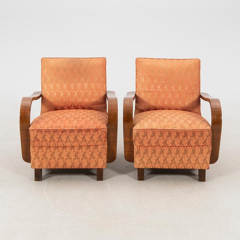 Armchairs, a pair of Art Deco, first half of the 20th century.