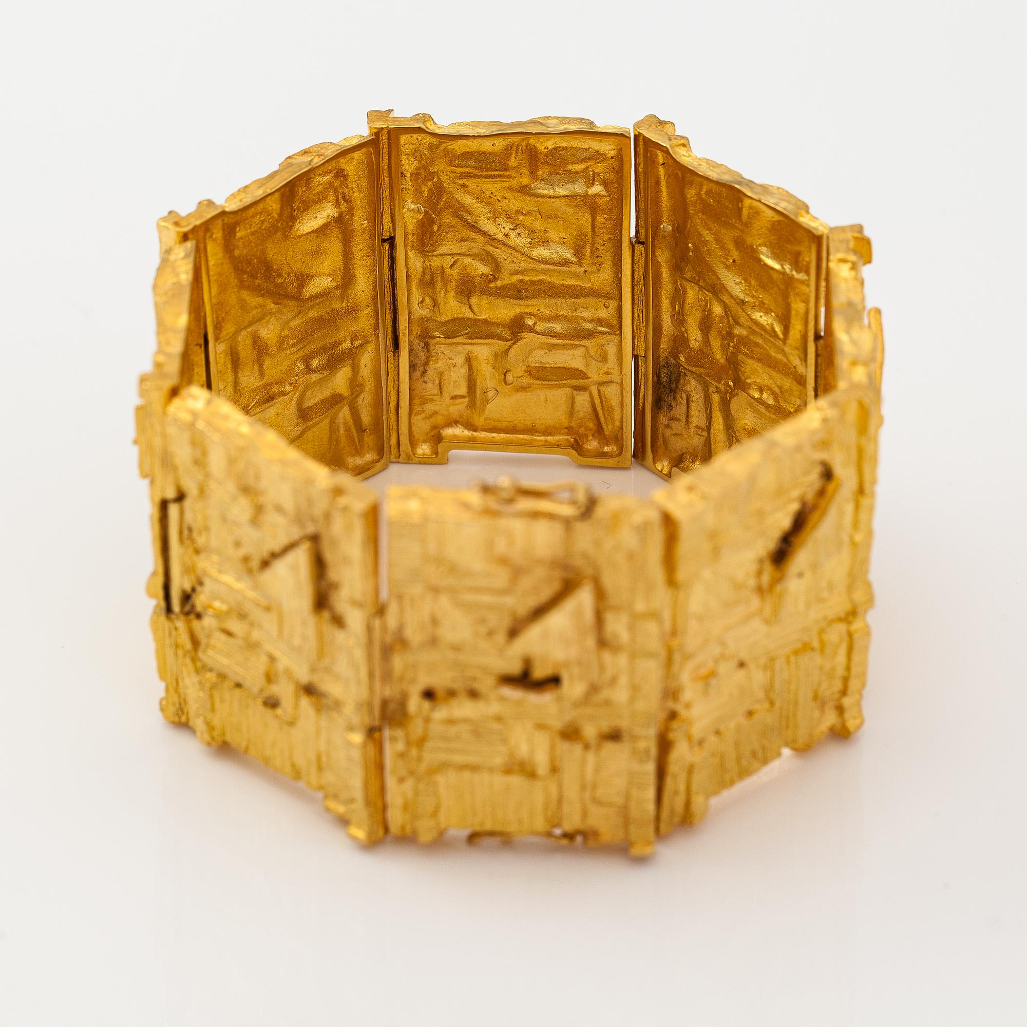 Björn Weckström, An 18K gold bracelet "Opus 381". Lapponia 1969.