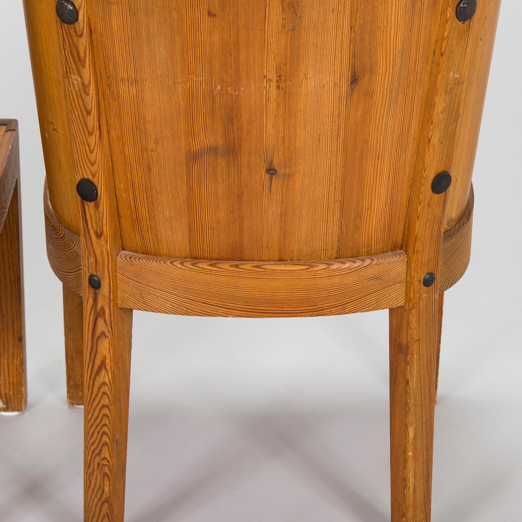 Axel Einar Hjorth, Two 1930s 'Lovö' chairs for Nordiska Kompaniet.