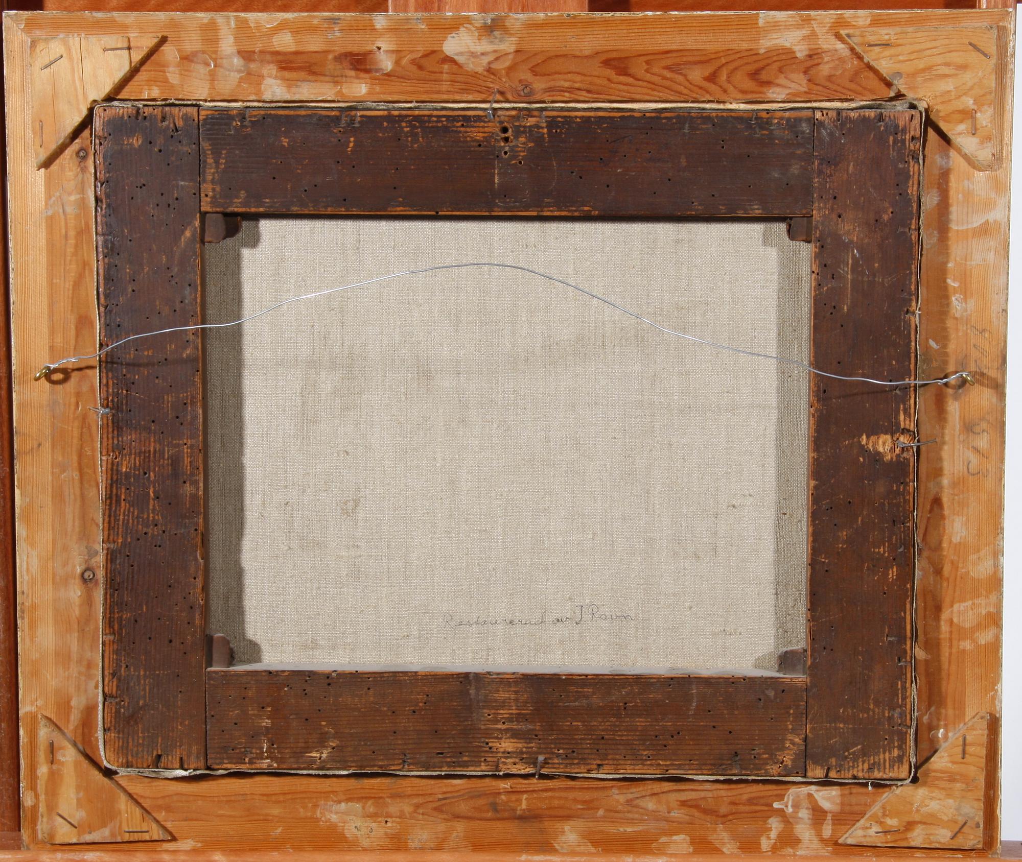 OKÄND KONSTNÄR. Olja på duk. 1800-tal. Monogram sign "F".