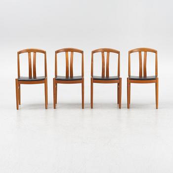 Carl Ewert Ekström, a set of four chairs, Albin Johansson & Söner, Hyssna, Sweden, 1960's.