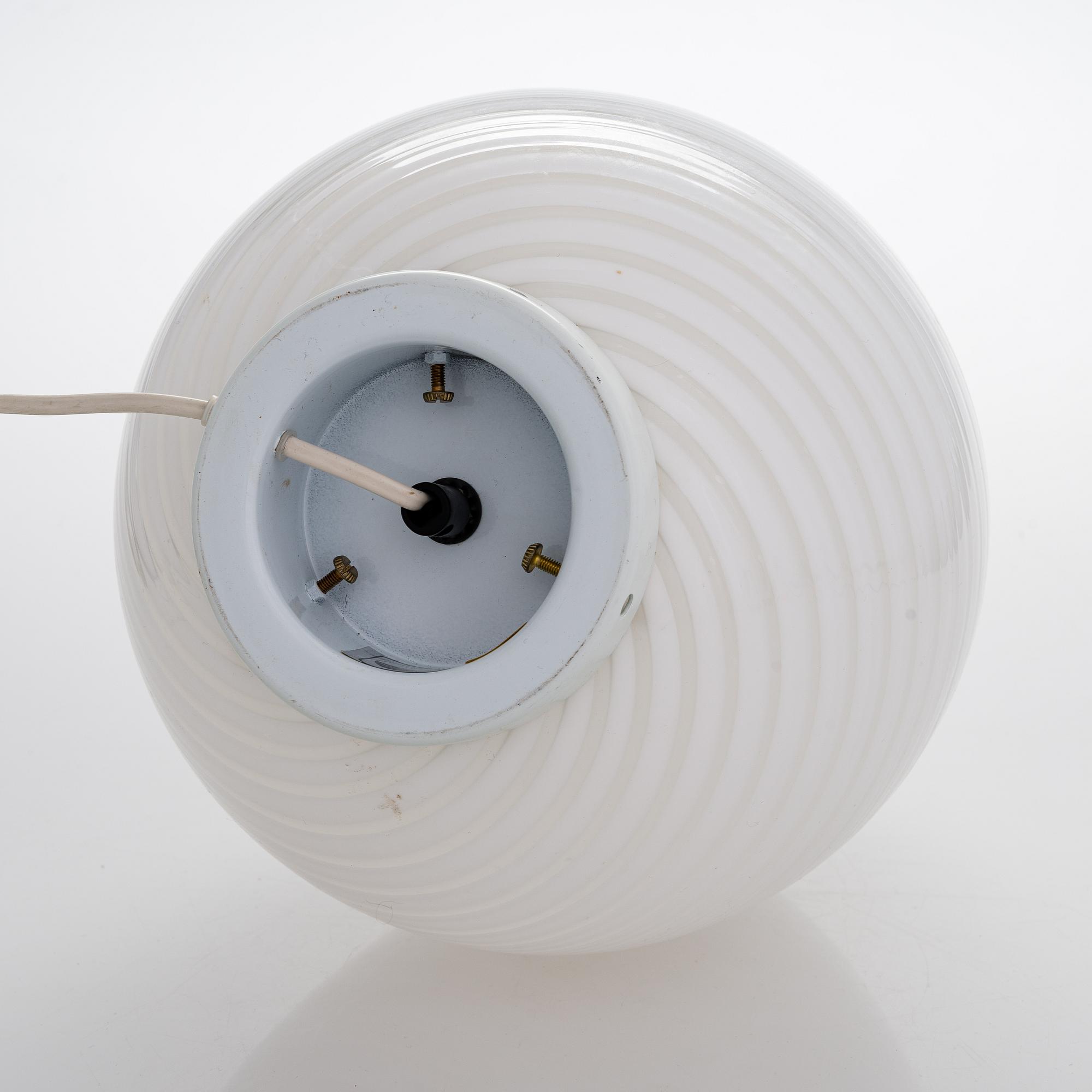 A 1970s/80s table lamp '4016' in glass from Orno Stockmann, Finland.