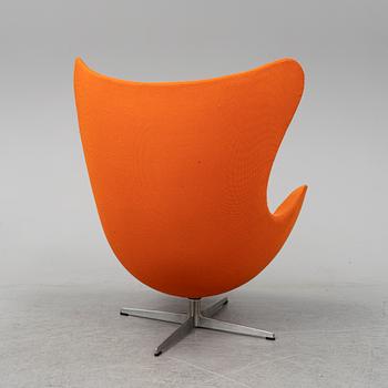 ARNE JACOBSEN, fåtölj, "Ägget", Fritz Hansen, Danmark.