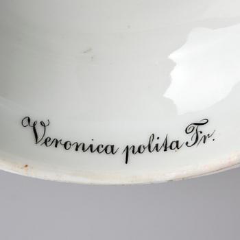 A Royal Copenhagen 'Flora Danica' bonbonniere with cover, Denmark, 1870-90s.