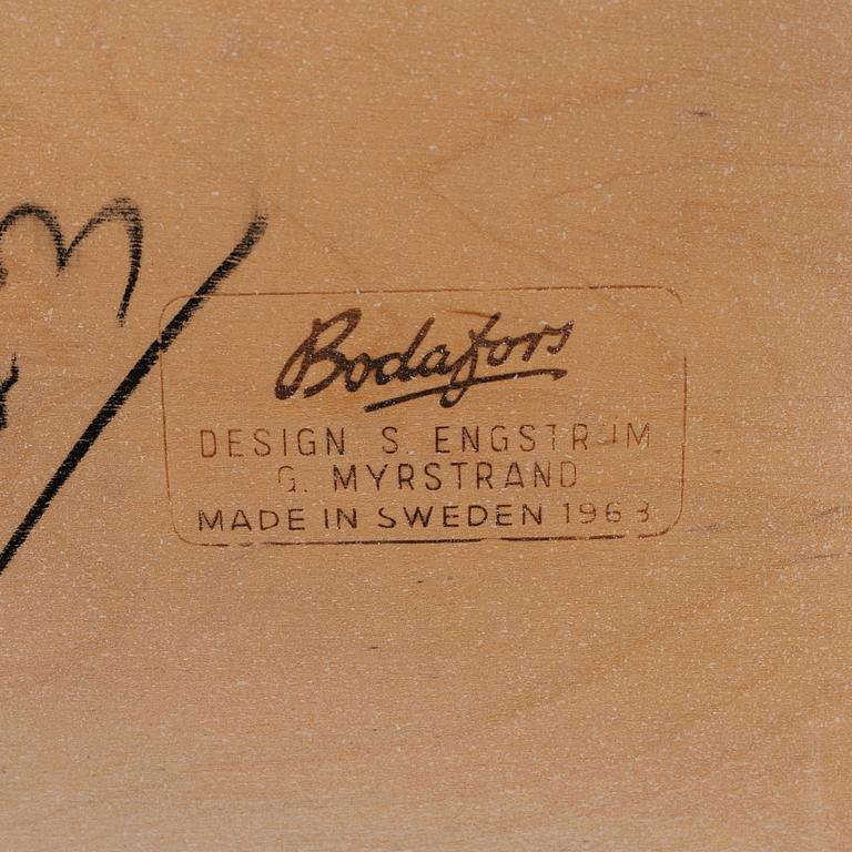Sven Engström & Gunnar Mystrand, a pair of bedside tables, Bodafors, 1963.