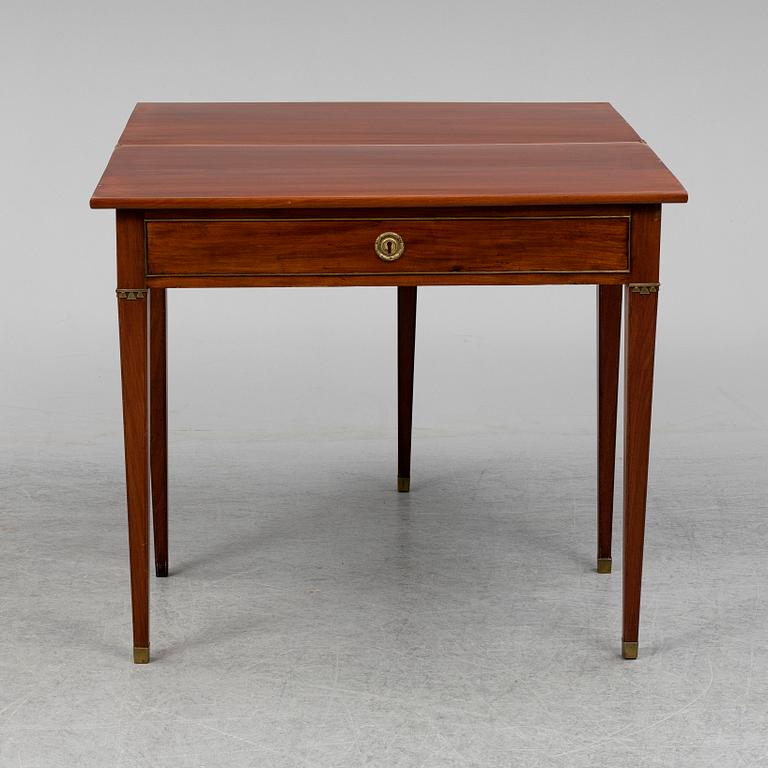 A late Gustavian games table, late 18th ct.