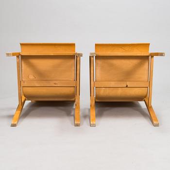 Alvar Aalto, a pair of 1940/1950's '51' armchairs for O.Y. Huonekalu- ja Rakennustyötehdas A.B.