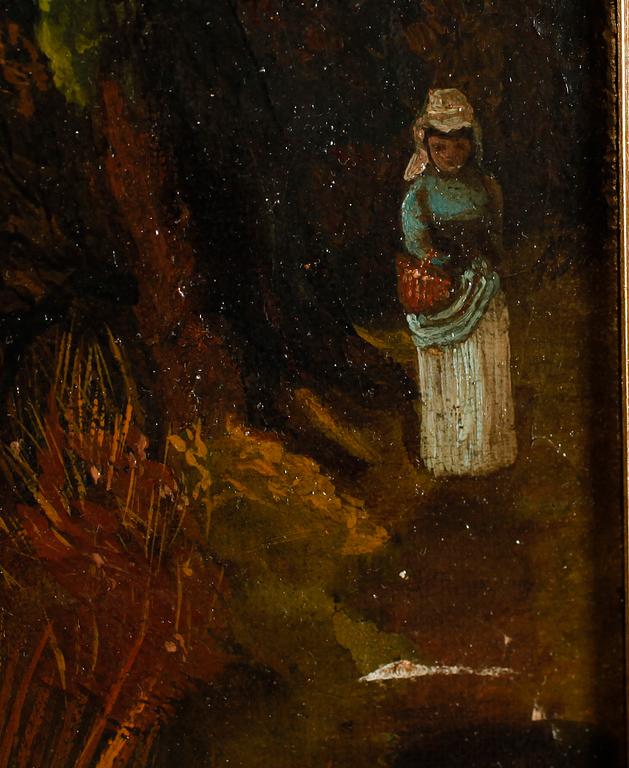 OKÄND KONSTNÄR, olja på duk, signerad F W Broadbent och daterad 1886.