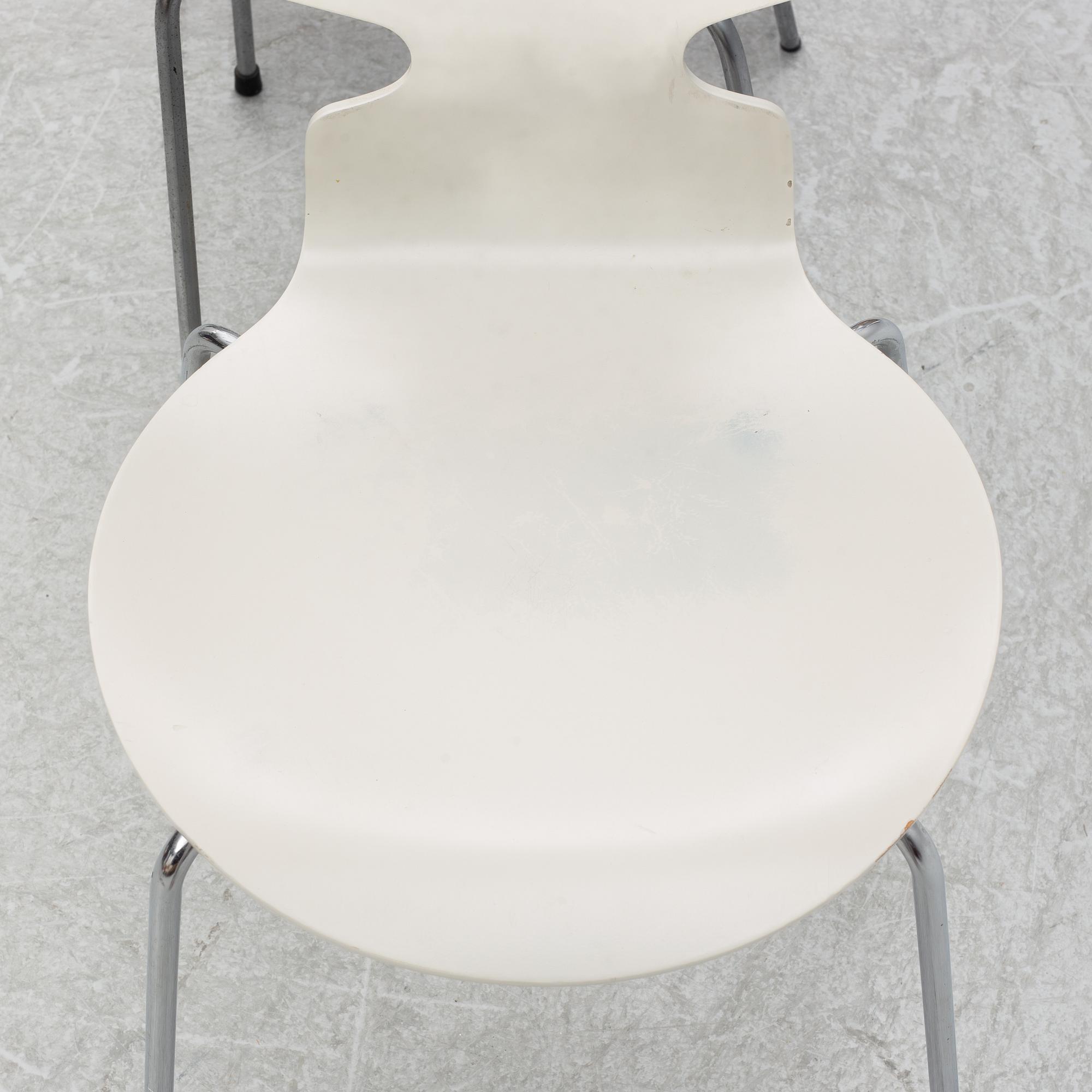 Arne Jacobsen, chairs 4 pcs, "Ant", Fritz Hansen, 1989.