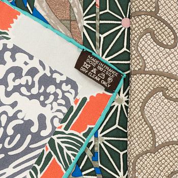 Hermès, scarf, "Ex-Libris en Kimonos",.