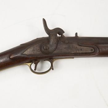 A 18th Century Swedish-British converted percussion gun.