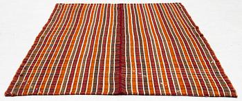 Täcke, slätvävd, Sannolikt Qashqai, Iran, ca 227 x 150 cm.