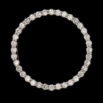 HÄNGE, 14k vitguld med briljantslipade diamanter tot ca 1,00ct. 2000-tal. Vikt 4,1g.