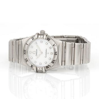 ARMBANDSUR, dam, stål med diamanter, 'Constellation', Omega.