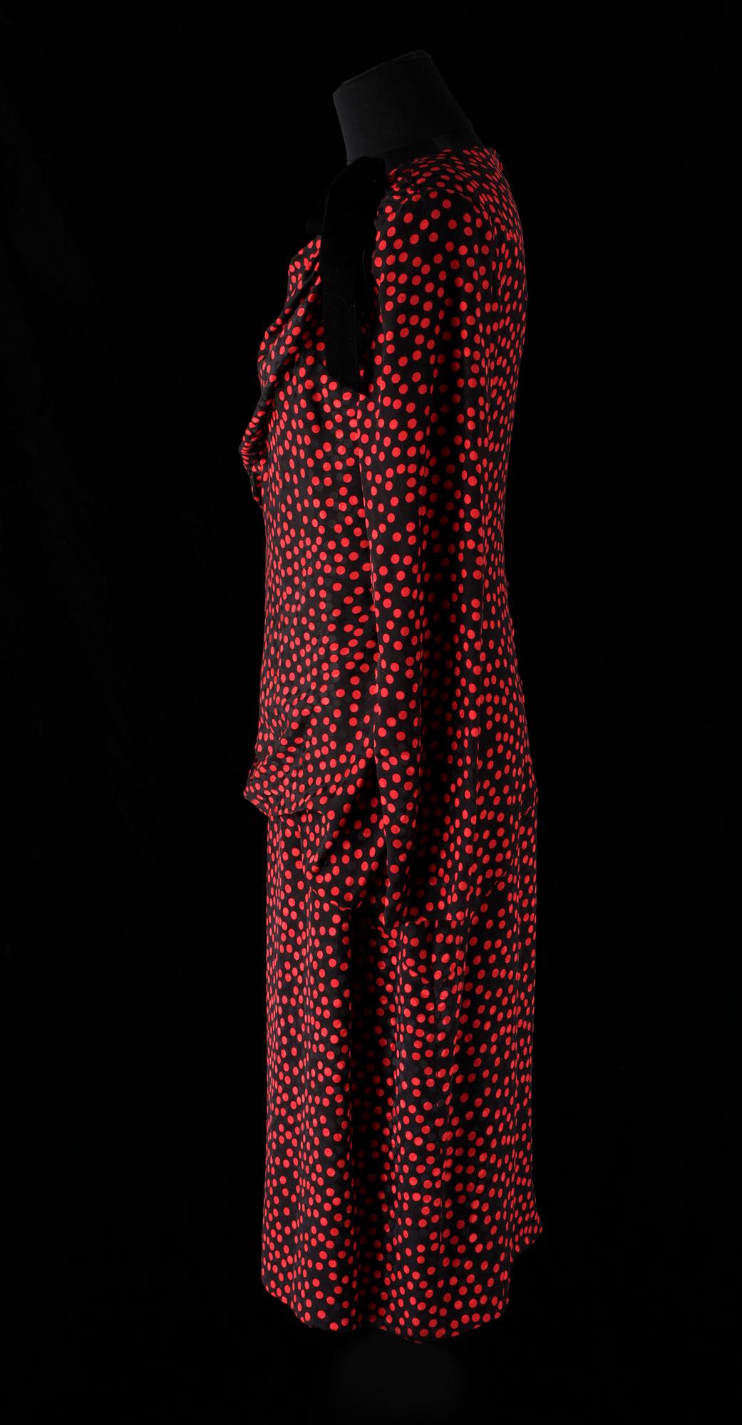 A silk dress by Balenciaga.