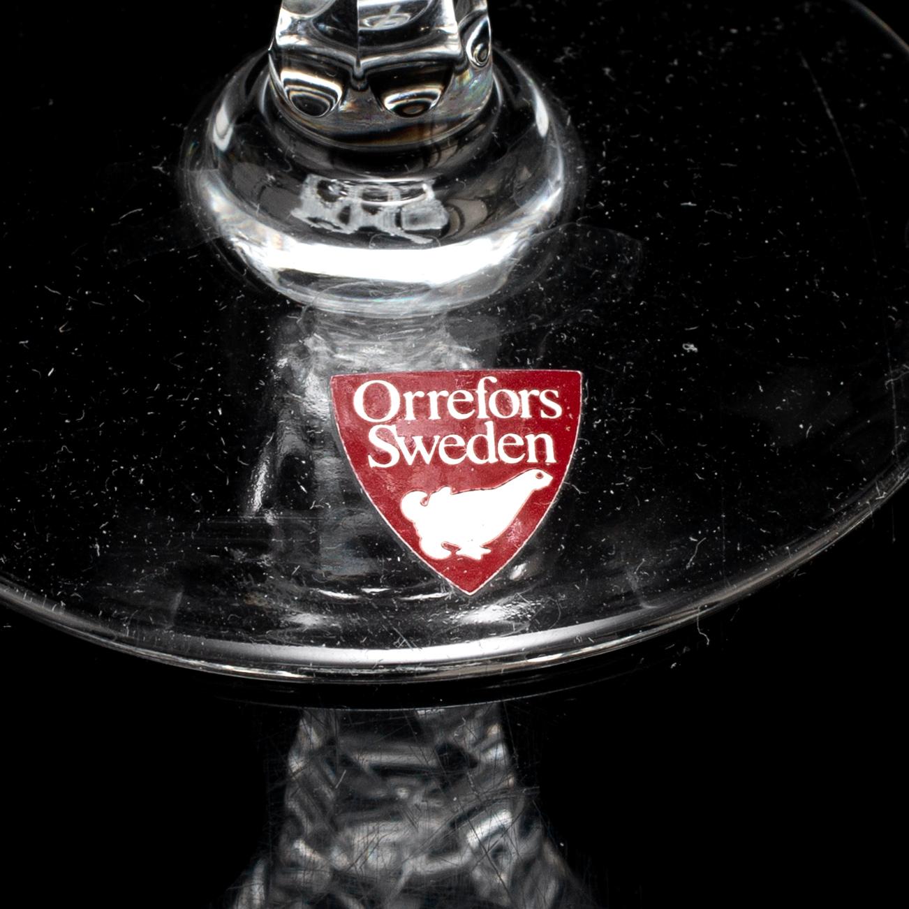 INGEBORG LUNDIN, servis, 28 delar, glas, "Carina", Orrefors, 1900-talets andra hälft.