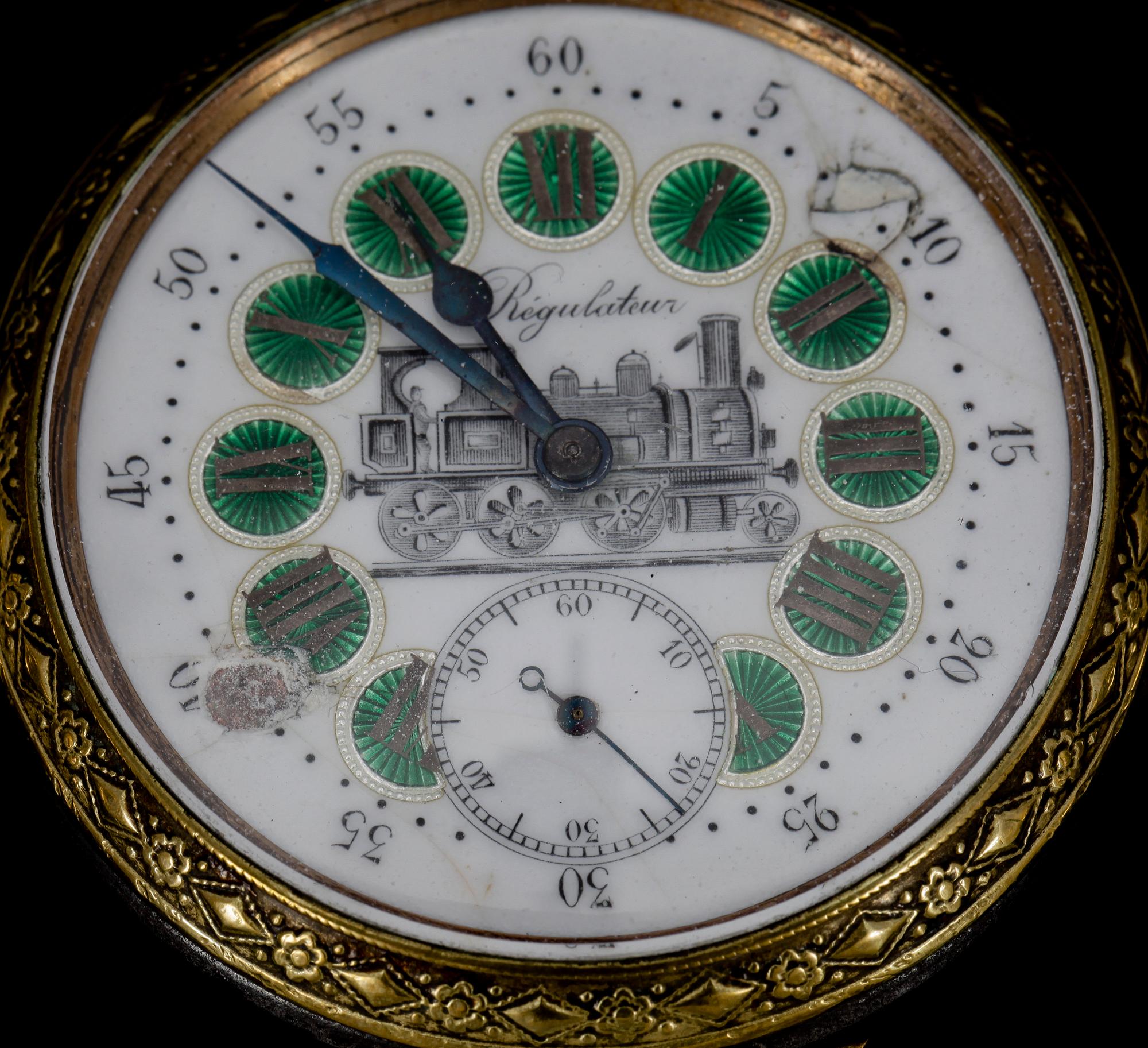 FICKUR, 4 st, bla Remontoir, silver. 1900-talets första hälft.