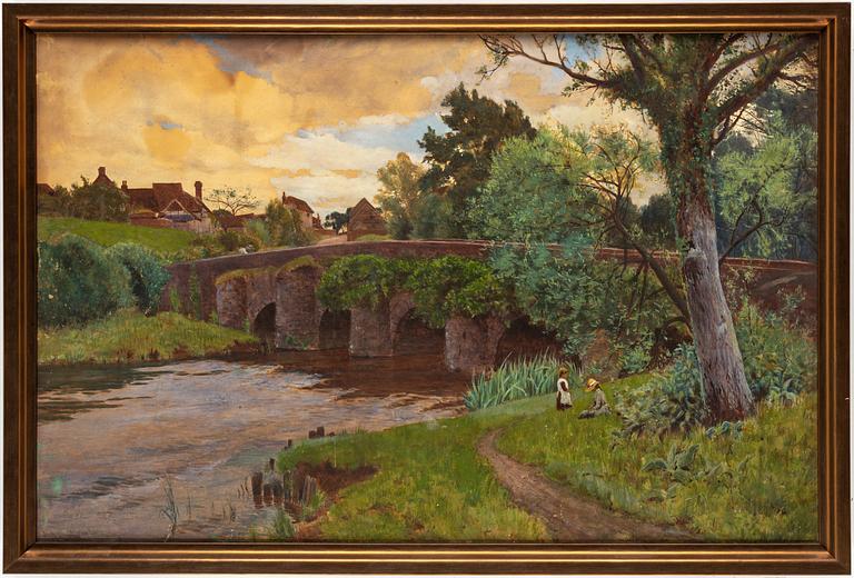 OKÄND KONSTNÄR, England, 1800/1900-tal. akvarell, signerad och daterad 1881.