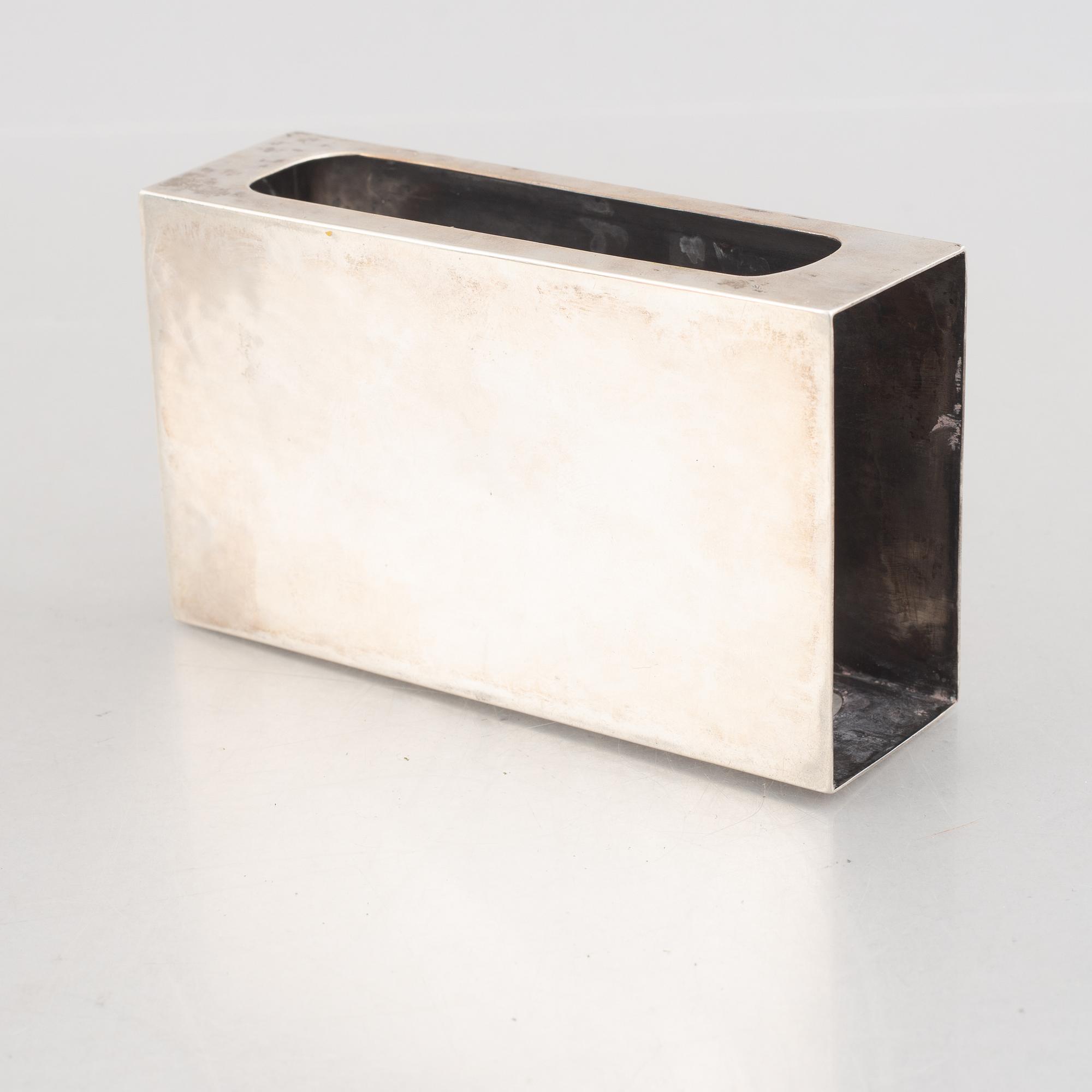 Georg Jensen, tändsticksfodral, silver, modellnr 83, Köpenhamn 1920.