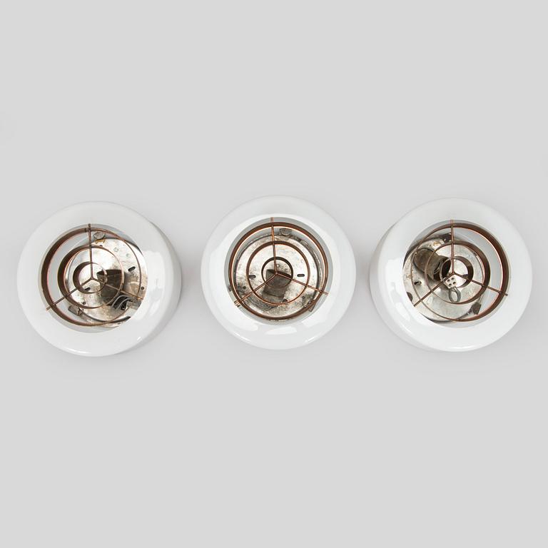 Paavo Tynell, A set of three mid 20th century ceiling lights 'A2-7' for Idman.