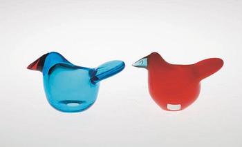 Oiva Toikka, A SET OF TWO GLASS BIRDS.