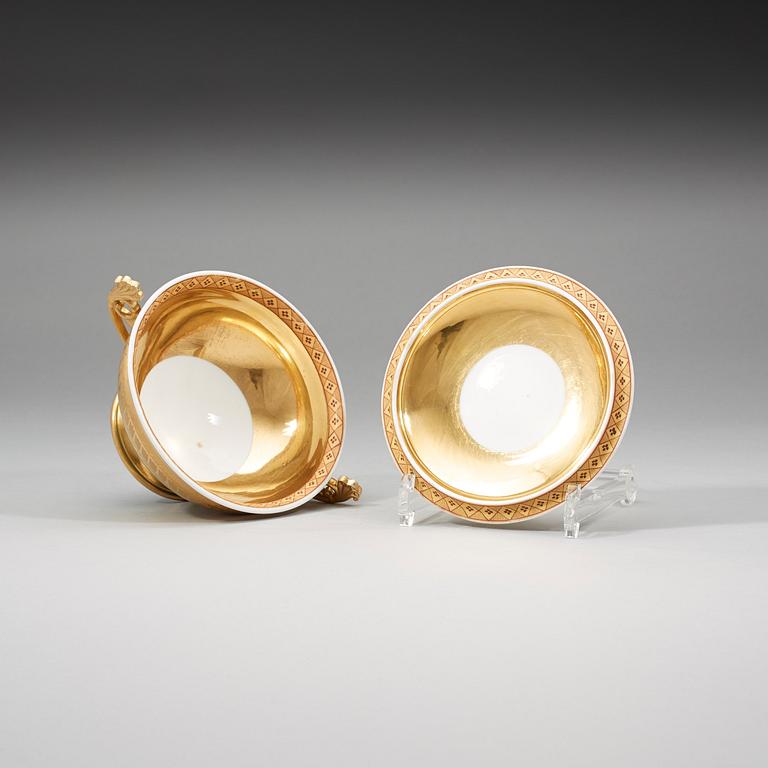 EQUELLE med LOCK, porslin. Ryssland, Popov, 1800-tal.