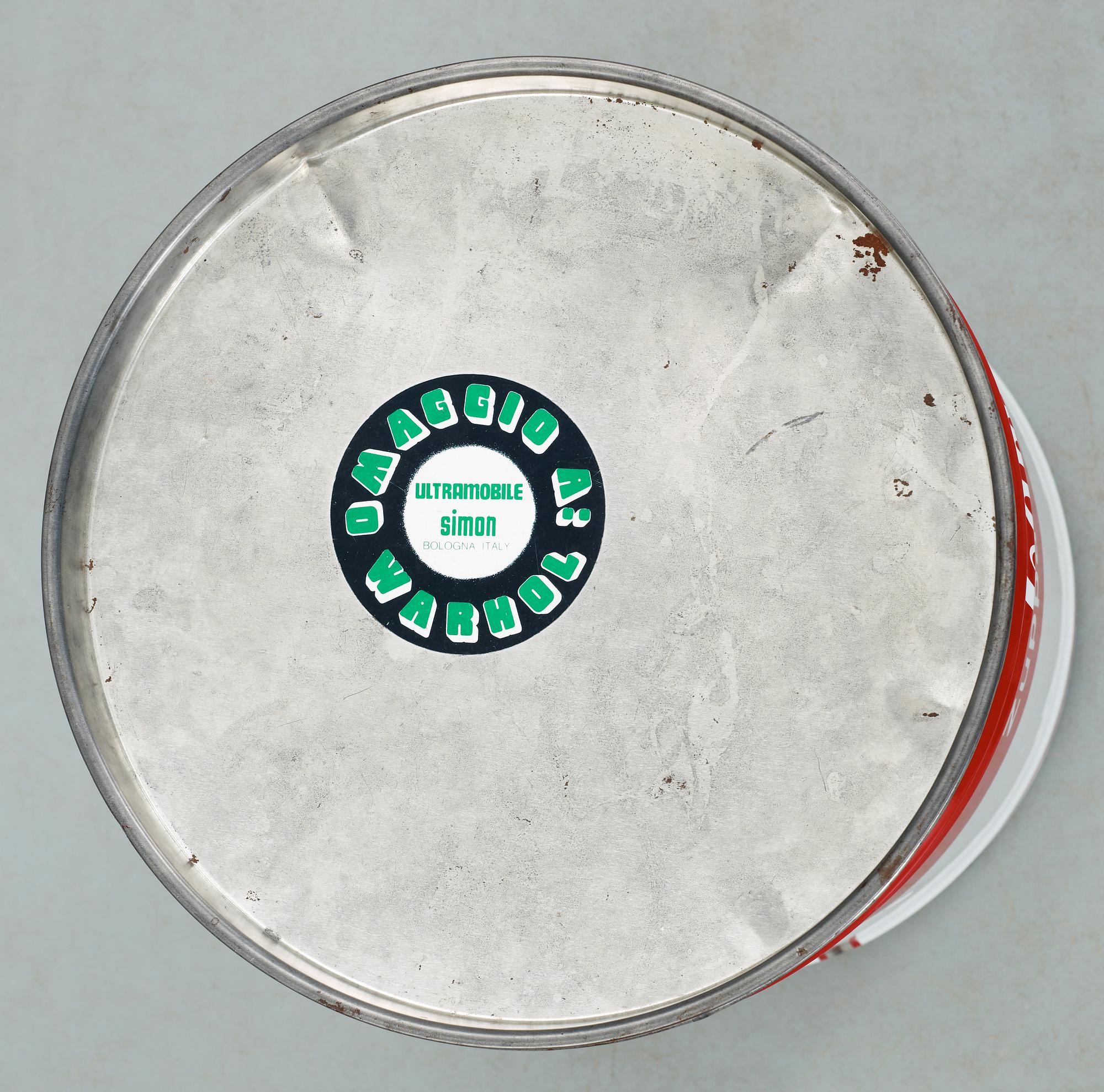 SIMON GAVINA, pall, "Omaggio ad Andy Warhol", Ultramobile Collection, Studio Simon, Bologna, Italien efter 1973.