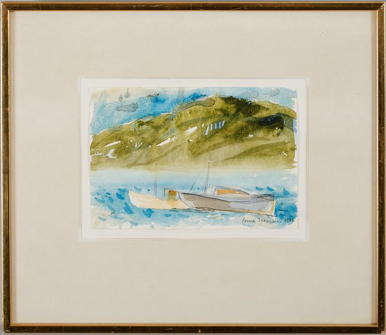 ARNE ISACSSON, akvarell, sign och dat 1980.