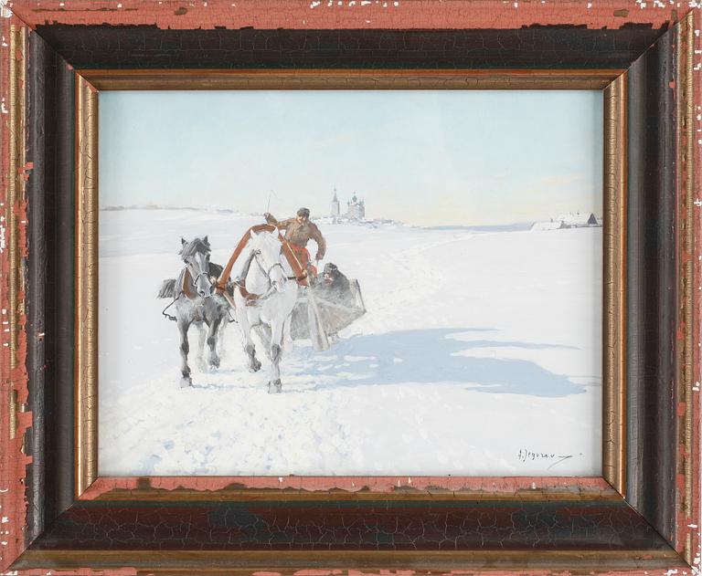 ANDREI AFANASEVICH JEGOROV. Gouache. Sign A. Jegorov.