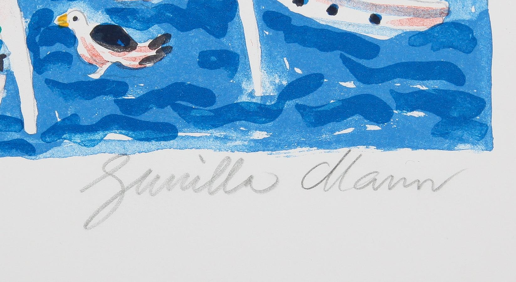 GUNILLA MANN, färglitografi, signerad.