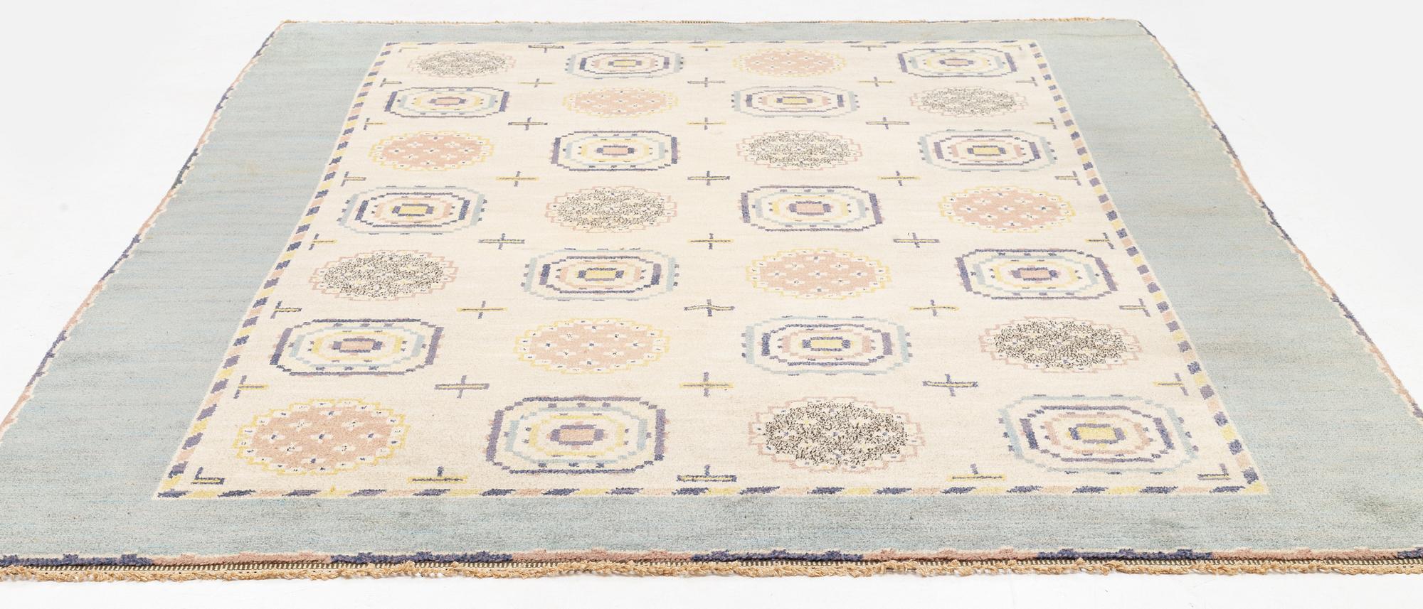 Märta Måås-Fjetterström, a carpet "Blåringen", knotted pile, ca 306 x 267 cm, signed AB MMF.