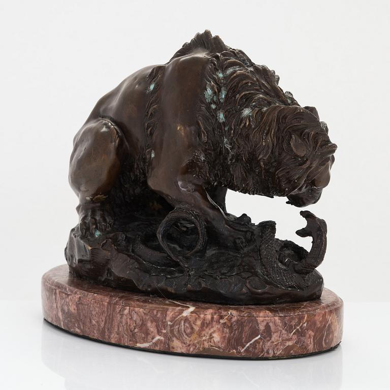Antoine Louis Barye, efter, skulptur, brons, signerad.