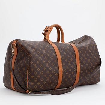 LOUIS VUITTON, a monogram canvas weekendbag, "Keepall Bandouliere 55".