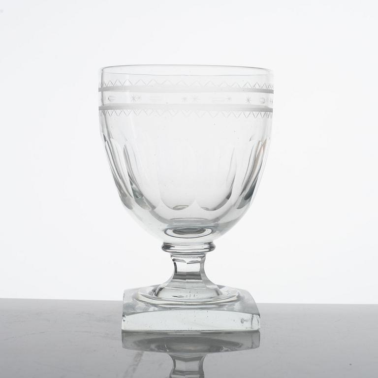 Wine glasses, 12 pcs, circa 1900.