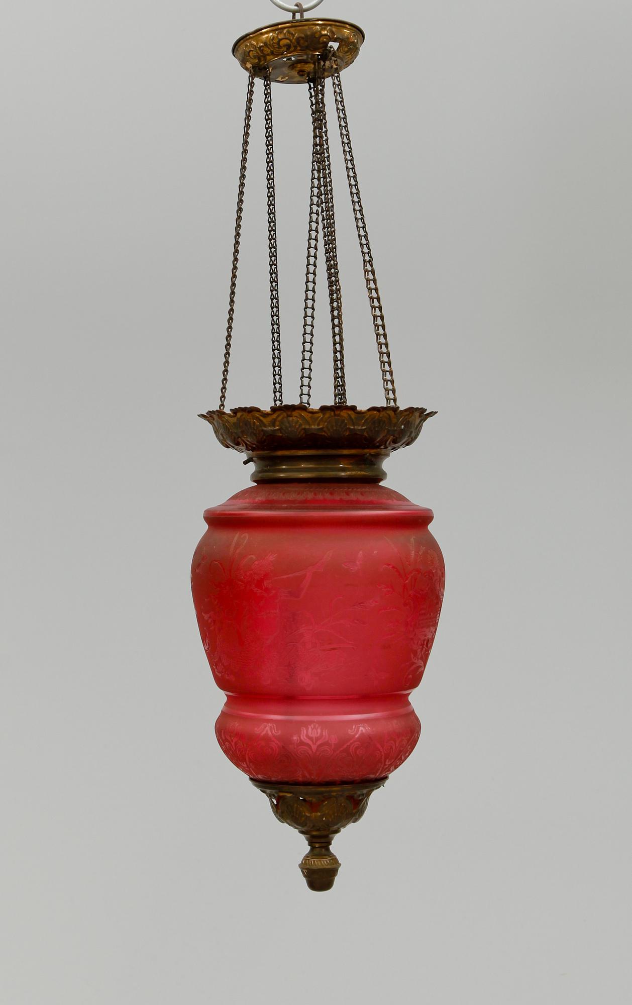 MÅNSKENSAMPEL, sekelskiftet 1900. Höjd ca 40 cm.