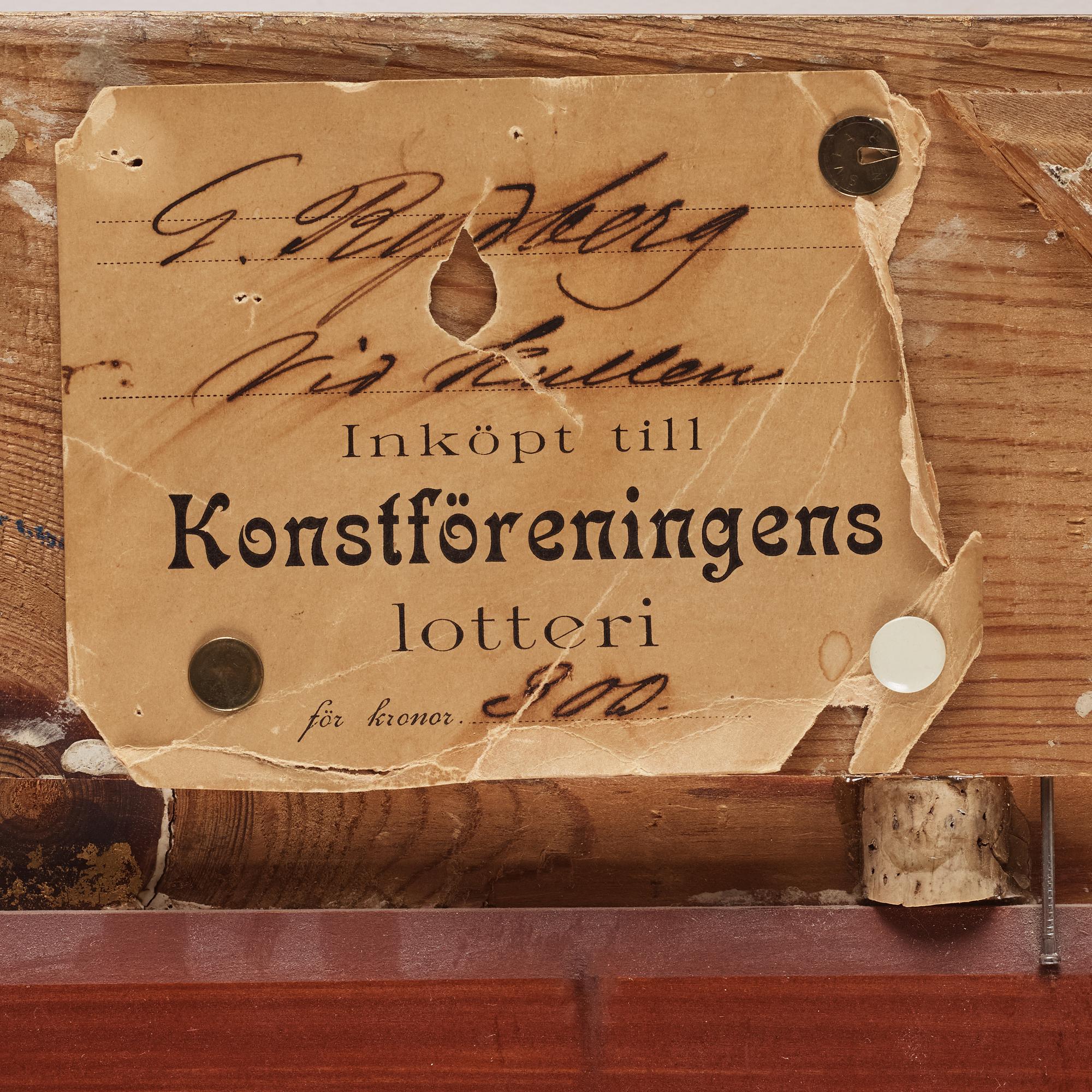 Gustaf Rydberg, Kustlandskap med segelbåt.