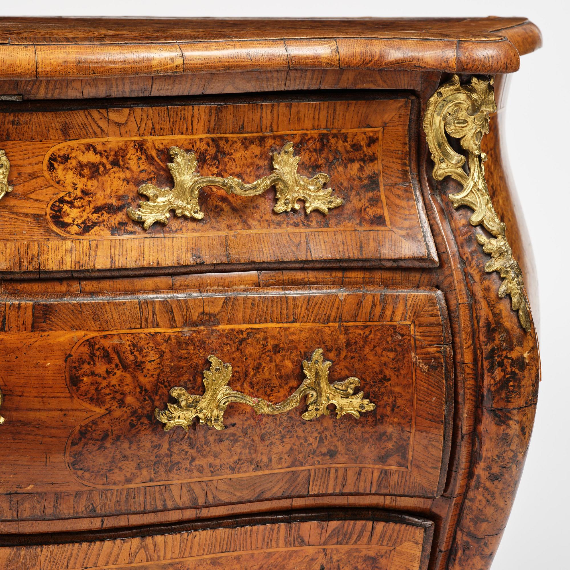 A Swedish rococo parquetry commode attributed to J. Sjölin (master in Köping and Kungsör 1767-85).