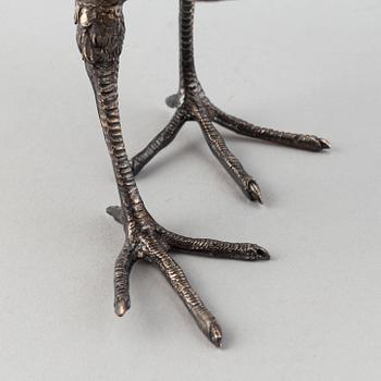 A pair of silver table decorations / birds, Swedish import marks 20th century.