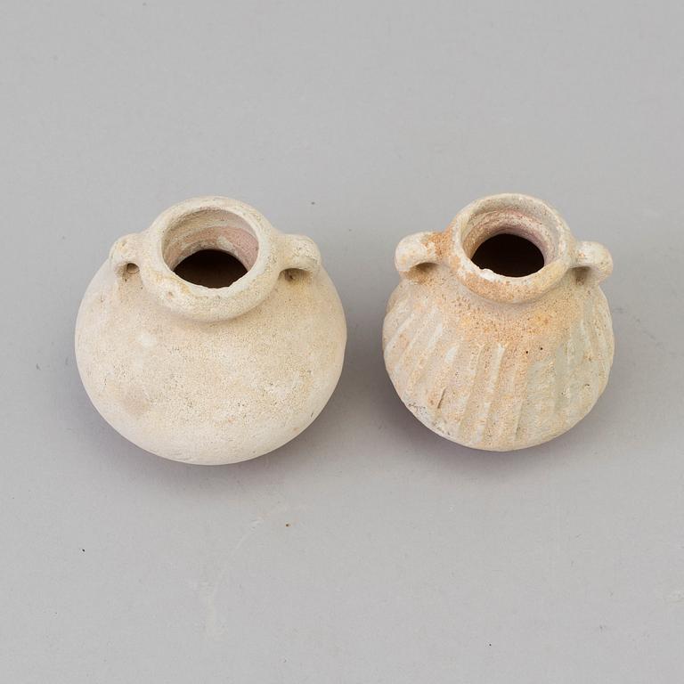 Two Sawankhalok miniature vases, 15th Century. 'Royal Nanhai'.