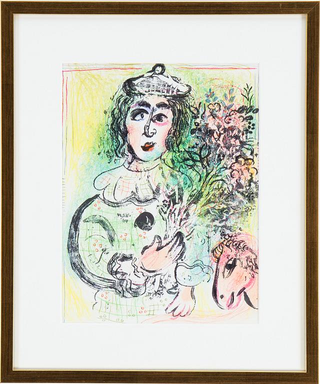 MARC CHAGALL, färglitografi, osignerad, 1963.