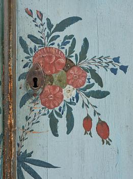 Skåp, allmoge, Jämtland, daterat 1843.