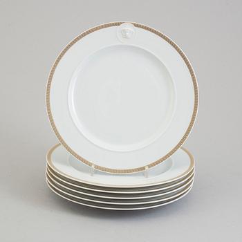 TALLRIKAR, 6 st, porslin, Médaillon Méandre d'Or, Ikarus, Versace för Rosenthal.