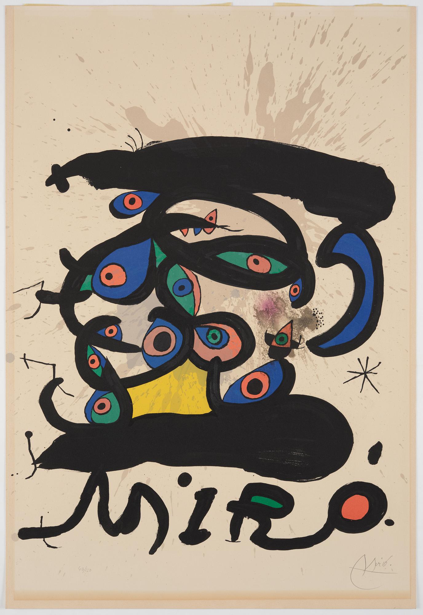 Joan Miró, Poster for the Exhibition 'Peintures sur Papier, Dessins'.