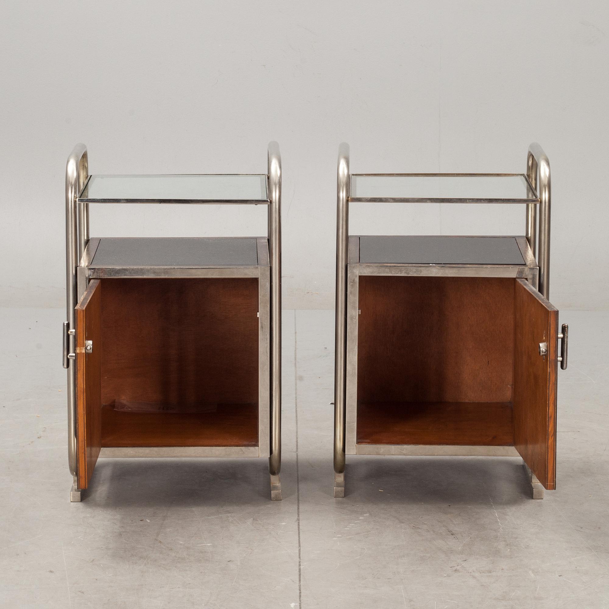 NATTDUKSBORD, ett par, Art deco, 1930-tal.