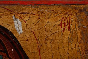 IKON, tempera på textil, 1900-tal.